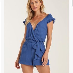 Billabong Day Break Romper - Dusty Blue